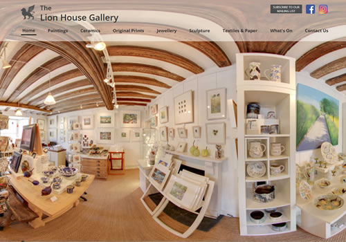 Lion House Gallery website